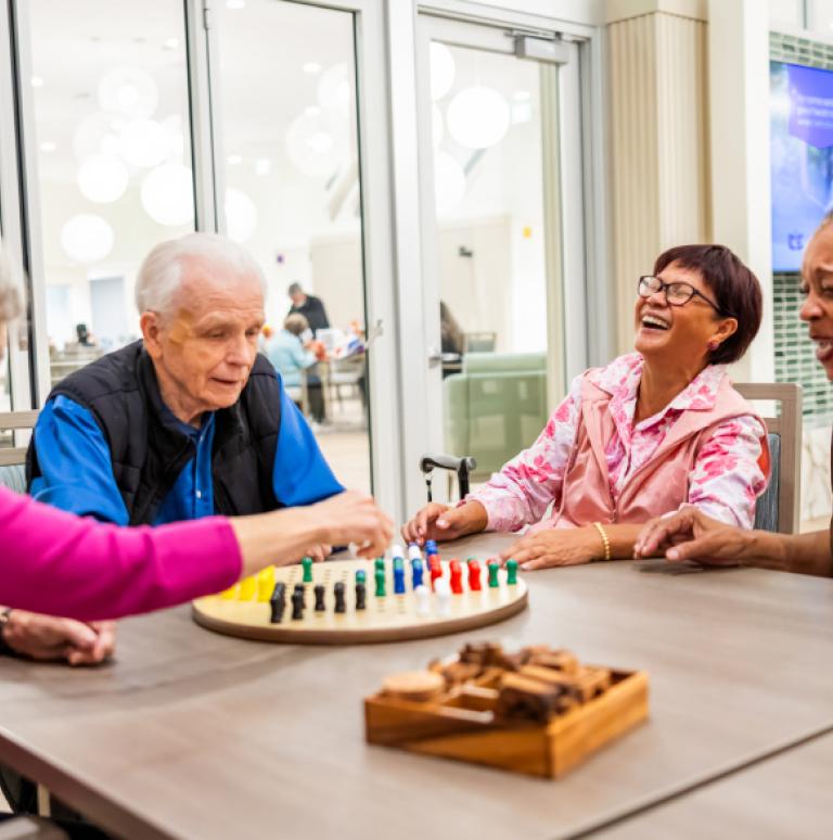 Elderly Happily Playing