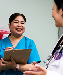 Nurse and Doctor Talking