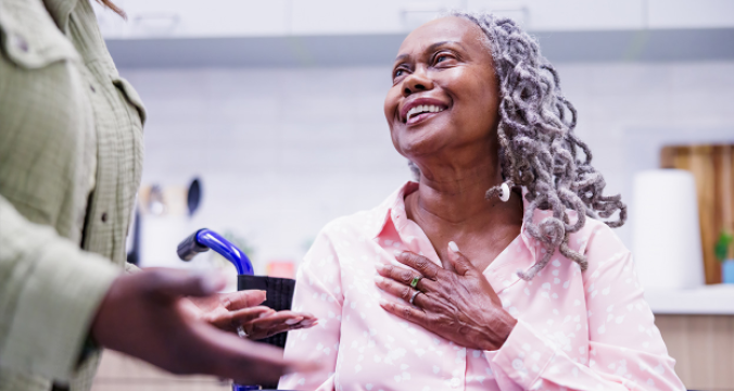 Woman Talking To Another Person